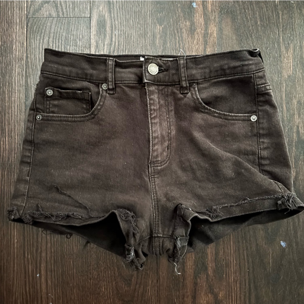 Classic Black Denim Women's Shorts